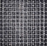 Mosaico de vidrio QUADRAT CRYSTAL GLITTER NEGRO MOS130-X826 1 tapete