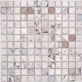 Azulejos de mosaico de cerámica Jasba ilusión beige brillante mármol mirada pared de la cocina baño azulejo pared de la ducha / 10 esteras de mosaico