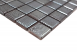 Muestras de mano Jasba Senja gres cerámico mosaico puro wenge-metálico brillante aspecto metálico cocina baño ducha MOSJB27_m