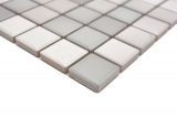 Muestra de mano Jasba Agrob Buchtal Fresh mosaico cerámica gres mezcla gris cálido brillante cocina baño ducha MOSJBF220_m