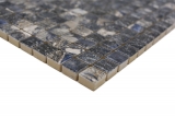 Muestra de mano Jasba Agrob Buchtal Fresh Marble & More gres cerámico mosaico ilusión oscuro brillante mármol look cocina baño ducha MOSJBMM28_m
