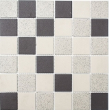 Azulejo de mosaico de cerámica de color beige claro gris sin esmaltar MOS16-2011_f