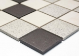 Azulejo mosaico cerámica beige claro gris sin esmaltar MOS16-2011_m