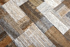 Muestra de mano mosaico azulejo autoadhesivo aluminio gris beige combinación metal aspecto madera MOS200-2322_m