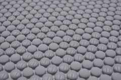 Muestra de mano redondo esmalte mezcla gris brillante/mate pared azulejo backsplash cocina ducha baño MOS140-0211_m