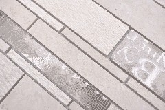 Muestra de mano compuesto mármol/cerámica mezcla beige/color 2F pared azulejo backsplash cocina ducha baño MOS180-A01STB_m