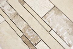 Muestra de mano compuesto mármol/cerámica mezcla beige/color 3F pared azulejo backsplash cocina ducha baño MOS180-B03STB_m