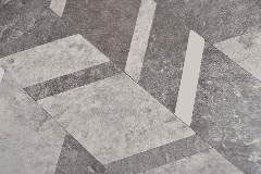 Muestra de mano flecha vinilo efecto piedra Cemento gris oscuro/Plata azulejo de pared MOS200-4CDG_m