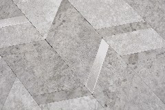 Muestra de mano flecha vinilo efecto piedra Cemento gris claro/Plata azulejo de pared MOS200-2CLG_m