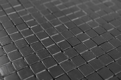 Muestrario de mano aluminio cuadrado negro Silk Brushed espejo para azulejos de pared MOS200-L1B_m