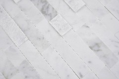 Muestra de mano azulejo de pared de piedra natural compuesta con aspecto de Carrara MOS200-M22_m