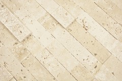 Muestra de mano compuesto piedra natural travertino beige azulejo de pared MOS200-M42_m