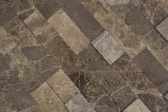 Muestra de mano de piedra natural compuesta Emperador azulejo de pared MOS200-M52_m