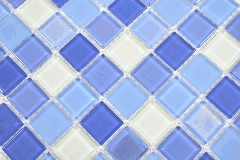 Mano patrón cuadrado Crystal mezcla verde claro pastel fluorescente pared azulejo backsplash cocina ducha baño MOS88-1006_m