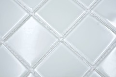 Mano patrón cuadrado Crystal uni blanco pared azulejo espejo cocina ducha baño MOS78-0101_m