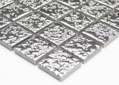 Muestra de mano mosaico azulejo cerámica plata martillado MOS18-0207_m