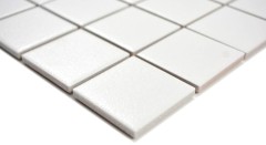 Pintado a mano de cerámica azulejos de mosaico blanco antiguo SMOOTH-SOLID backsplash cocina cuarto de baño - MOS14-0111-R10_m