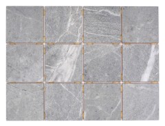 Azulejo de mosaico de cerámica gris antracita mate efecto piedra Piastrella - MOS22-BH172