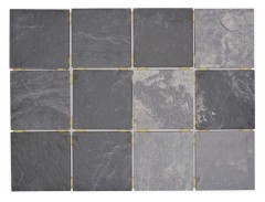 Azulejo de mosaico de cerámica gris antracita negro mate efecto piedra Piastrella - MOS22-BH493