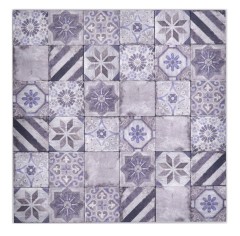 Estera de mosaico autoadhesivo aluminio aspecto retro multicolor púrpura gris África ornamento - MOS200-U05
