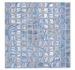 Mosaico azulejo piscina mosaico piscina mosaico azul claro plata brillo metálico pared ducha ESPAÑA MOS220-78251U