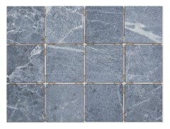 Azulejo de mosaico de cerámica gris azul mate aspecto piedra Piastrella MOS22-BH808_f | 10 esteras de mosaico