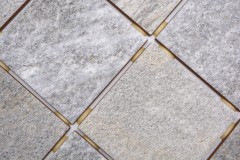 Muestra de mano mosaico cerámico crema gris antracita mate efecto piedra Piastrella MOS22-BH957_m