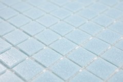 Muestra de mano piscina mosaico azulejo piscina mosaico de vidrio azul claro papel pegado - MOS200-A11-P_m