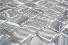 Muestra de mano mosaico azulejo piscina mosaico piscina mosaico pared de ducha metálico claro verdoso azulado ESPAÑA - MOS220-78256U_m