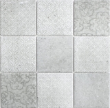 Retro vintage mosaico de azulejos de pared de cerámica de cemento mirada gris mezcla de azulejos backsplash cocina - MOS22-CELLO