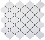 Florentino retro vintage mosaico de azulejos de cerámica blanca brillante revestimiento de la pared de la cocina - MOS13-1WG