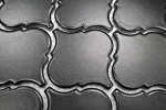Muestra de mano retro vintage mosaico azulejo cerámica florentino negro mate MOS13-12BM_m