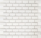 Mini Metro Subway Mosaico Facet BLANCO azulejo de mosaico de cerámica backsplash cocina MOS26-0102