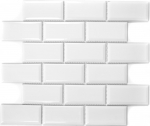 Metro Subway azulejos BLANCO faceta mosaico azulejo de cerámica backsplash pared de la cocina MOS26M-0101
