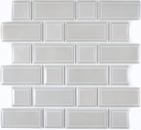 Metro Subway Azulejo Gris Mud Facet Mosaico Azulejo de cerámica Backsplash Cocina Pared MOS26WM-0202