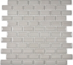 Mini Metro Subway Mosaico Facet Piedra Gris Barro Mosaico Azulejo de cerámica Backsplash MOS26-0204