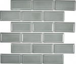 Metro Subway Azulejos Petróleo Gris Verde Facet Mosaico Azulejos de cerámica Backsplash Cocina Pared MOS26M-0218