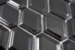 Muestra de mano mosaico azulejo cerámica diamante metro negro brillante azulejo backsplash cocina MOS13MD-0301_m