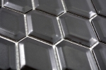 Muestra de mano mosaico azulejo cerámica diamante metro negro mate azulejo backsplash cocina MOS13MD-0311_m