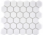 Hexagonal mosaico hexagonal azulejo de cerámica blanco brillante cocina splashback azulejo backsplash pared azulejo - MOS11B-0102