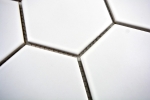 Muestra de mano azulejo mosaico cerámica hexágono blanco mate azulejo de cocina WC azulejo de baño MOS11F-0111_m