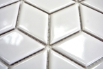 Muestra de mano mosaico azulejo cerámica blanco 3D cubo blanco brillante pared azulejo baño MOS13OV-0101_m