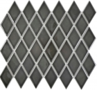 Retro mosaico de azulejos de cerámica diamante negro brillante ducha salpicaduras de azulejos backsplash cocina MOS13-DS0301