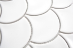 Muestra de mano mosaico azulejo cerámica ventilador blanco brillante azulejo WC baño azulejo MOS13-FS01_m