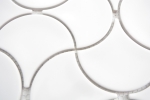 Muestra de mano mosaico azulejo cerámica ventilador blanco brillante onda pared azulejo baño MOS13-FSW01_m