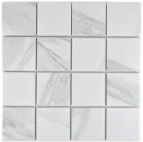 Azulejo de mosaico de cerámica Carrara mirada blanco gris baño azulejo backsplash cocina MOS16-0102