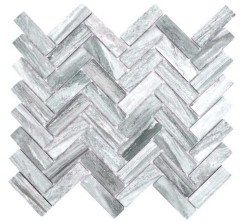 Espiga mosaico azulejo efecto piedra cerámica gris ducha salpicaduras azulejo backsplash MOS24-SO32