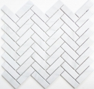 Espiga mosaico de azulejos de cerámica efecto piedra blanco azulejo backsplash cocina MOS24-SO10