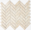 Espiga mosaico de azulejos de cerámica efecto piedra beige claro azulejos backsplash cocina MOS24-SO54