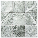 Mosaico de azulejos de pared de cerámica efecto piedra estructura gris azulejo backsplash cocina baño pared - MOS22-HWA9GY
